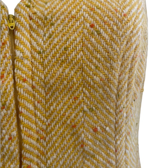 Vintage 1960’s Country Set sleeveless short romper in yellow tweed - Picture 7 of 7